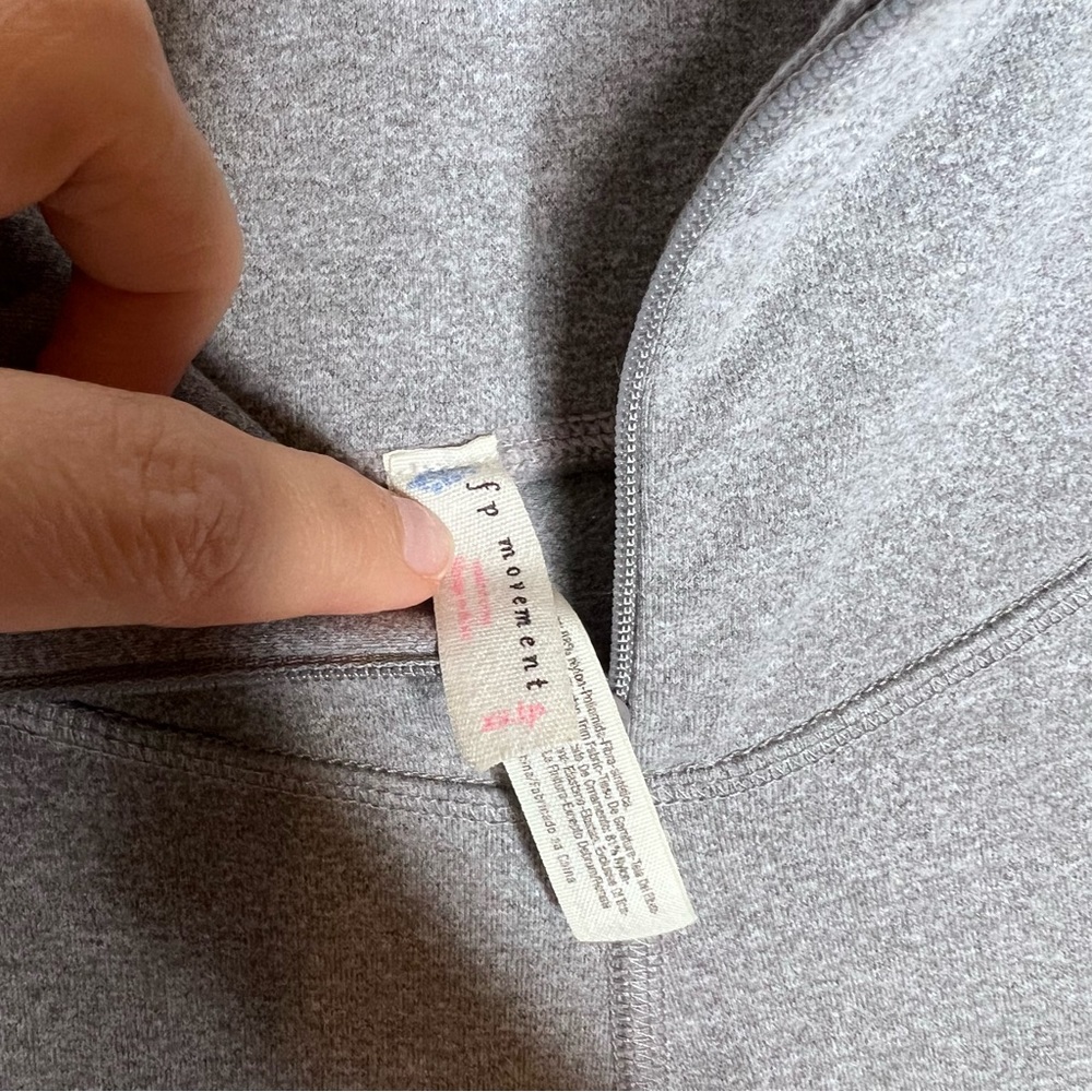 Free People FP Movement Cool Rider Mesh‎ Panel Leggings Grey Nude High Waist - Picture 9 of 10